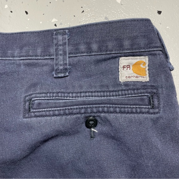 Carhartt FR Flame Resistant Cat 2 Work Pants Mens 38x34 Navy Blue - Picture 11 of 11